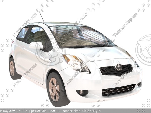 max toyota yaris - Toyota-Yaris_2007_VRAY by chavito3d